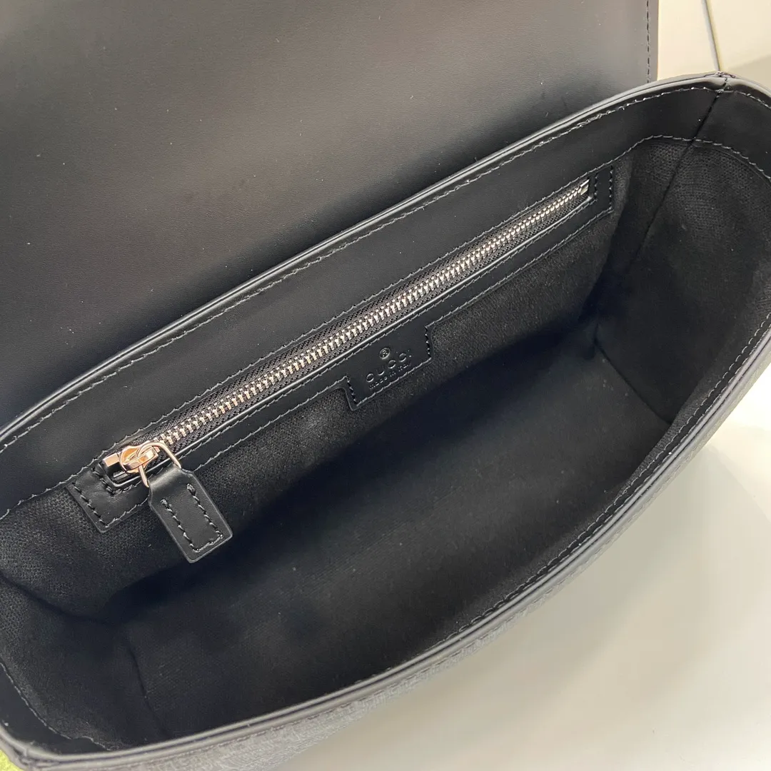GG Black Medium Crossbody bag in black GG Supreme - Image 10