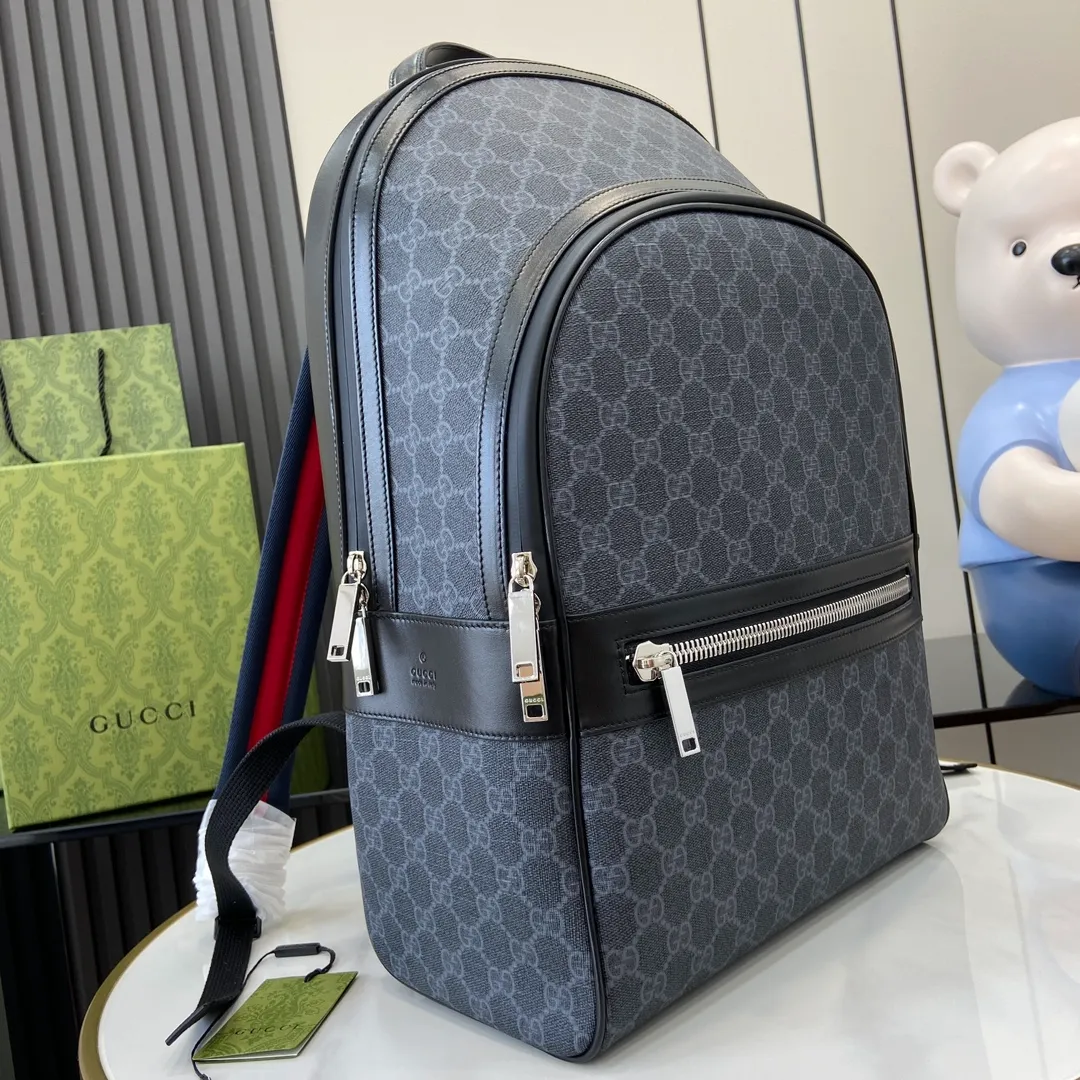 GG Black medium backpack in black Supreme - Image 4