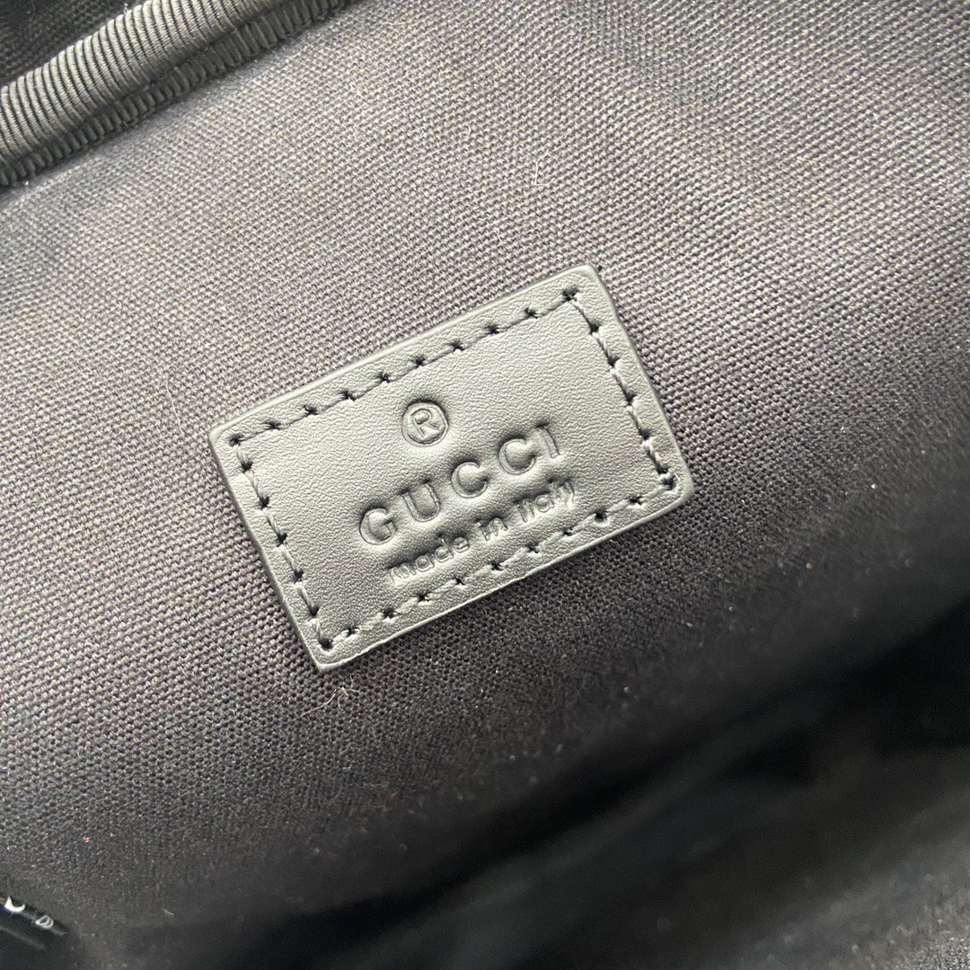 GG Black sling backpack in GG Supreme - Image 9