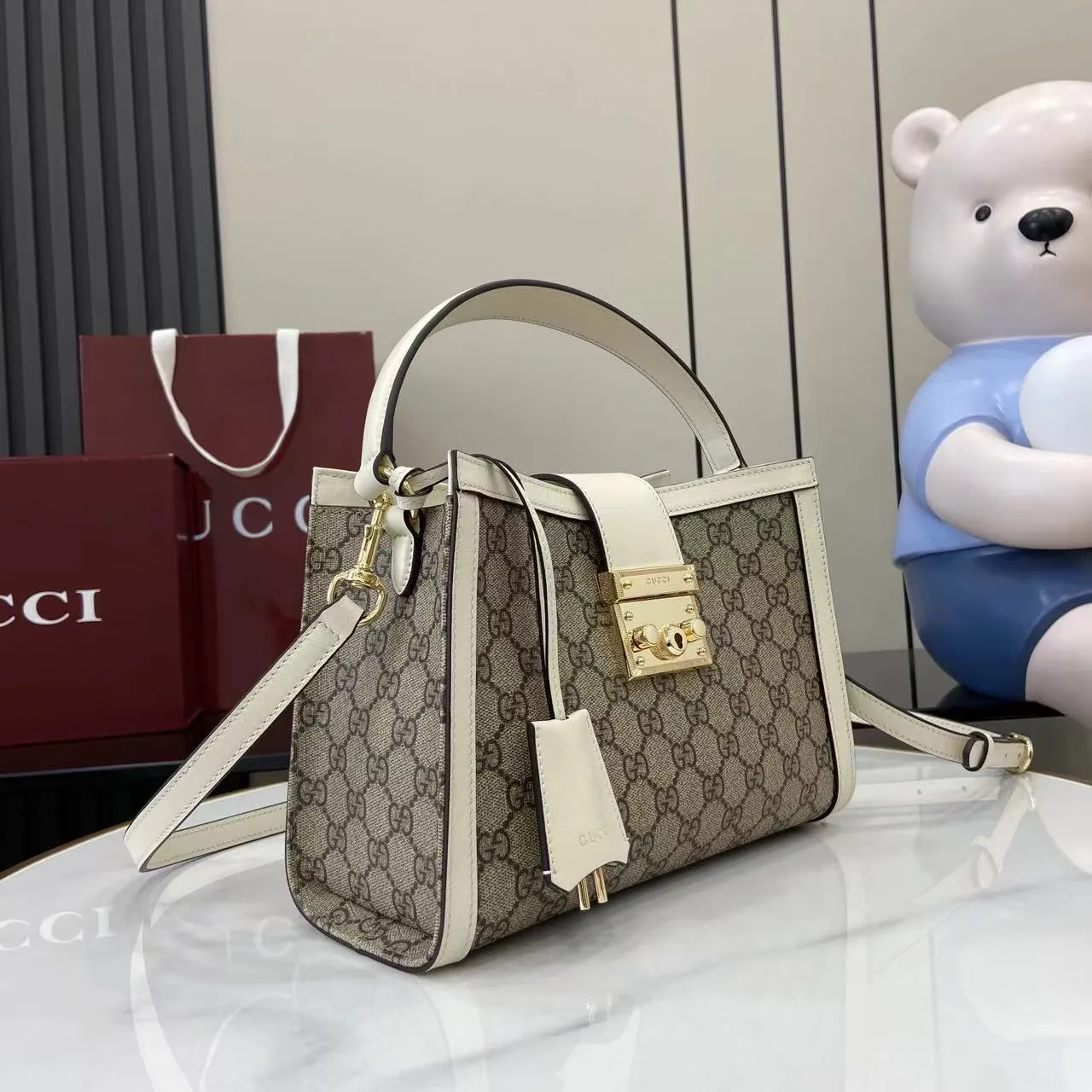 GG Supreme Padlock Small Shoulder Bag - Image 5