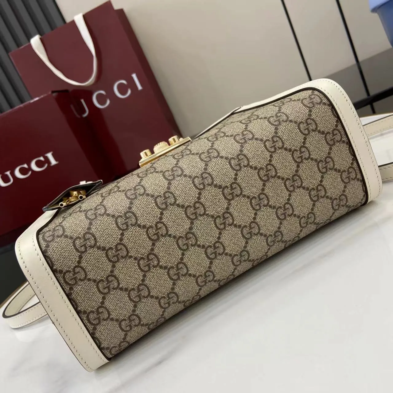 GG Supreme Padlock Small Shoulder Bag - Image 7