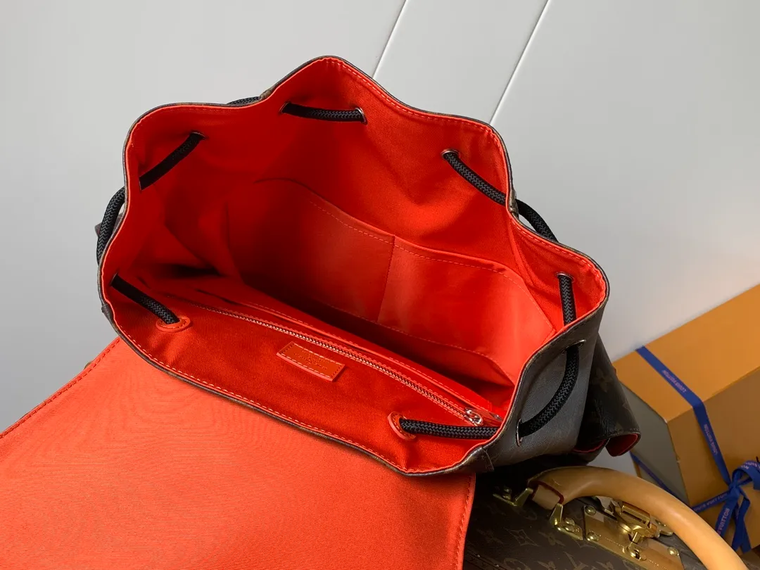 Louis Vuitton Christopher MM Colormania Orange in Monogram Macassar Coated Canvas with Silver-tone - Image 8