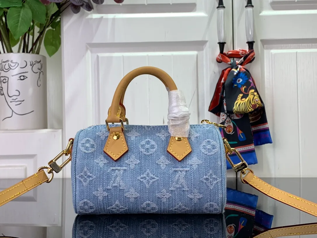 Nano Speedy Bicolor Monogram Empreinte Leather - Image 5