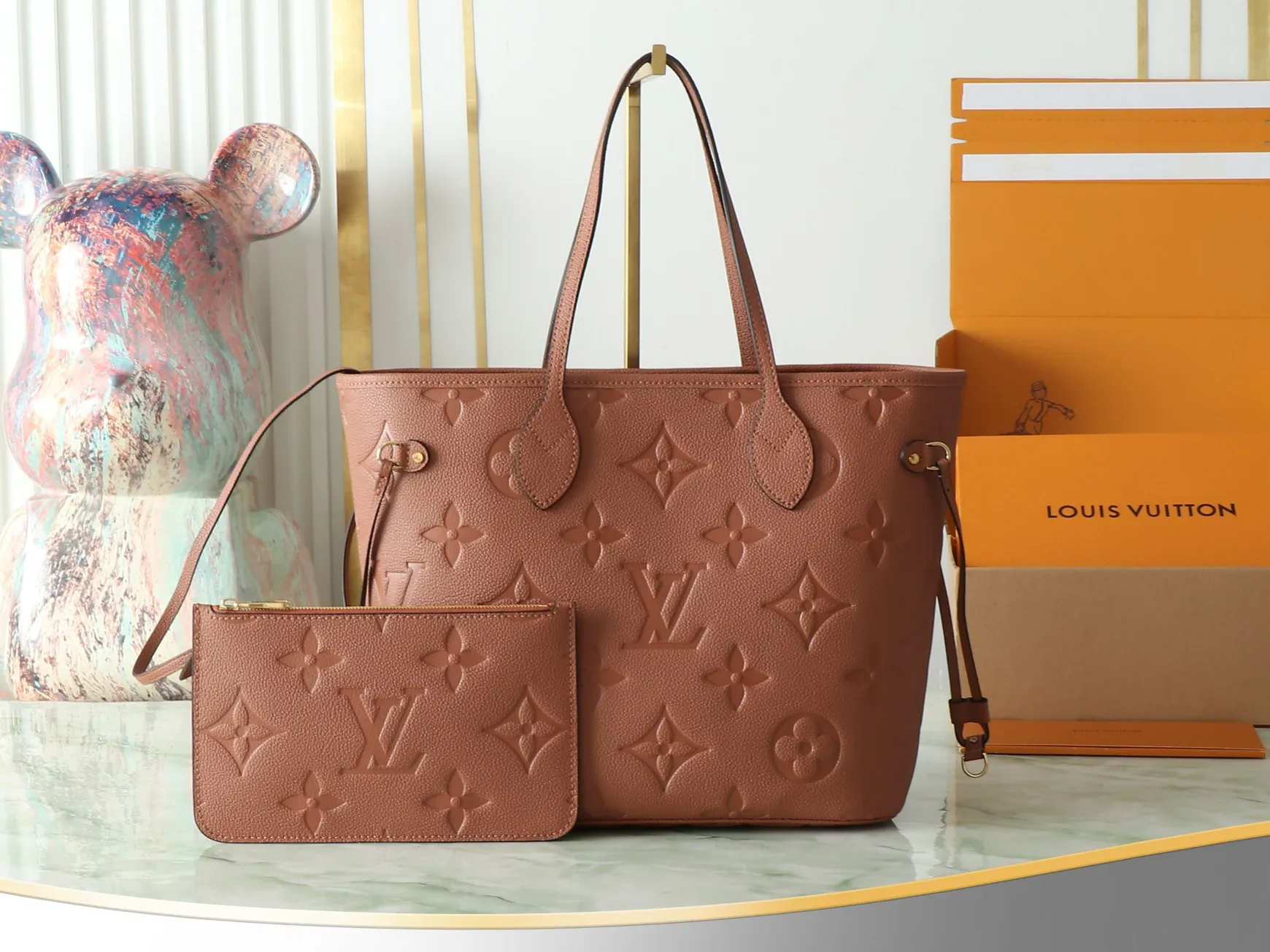 Neverfull MM Monogram Empreinte Leather - Image 3