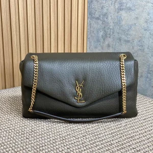 CALYPSO 36 CHAIN BAG IN DARK GREEN LAMBSKIN
