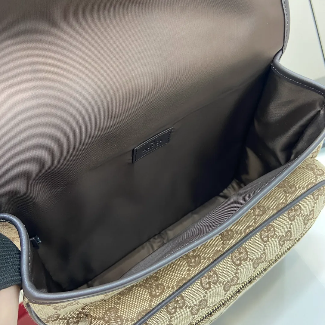 Children's GG canvas messenger bag in beige - Image 2