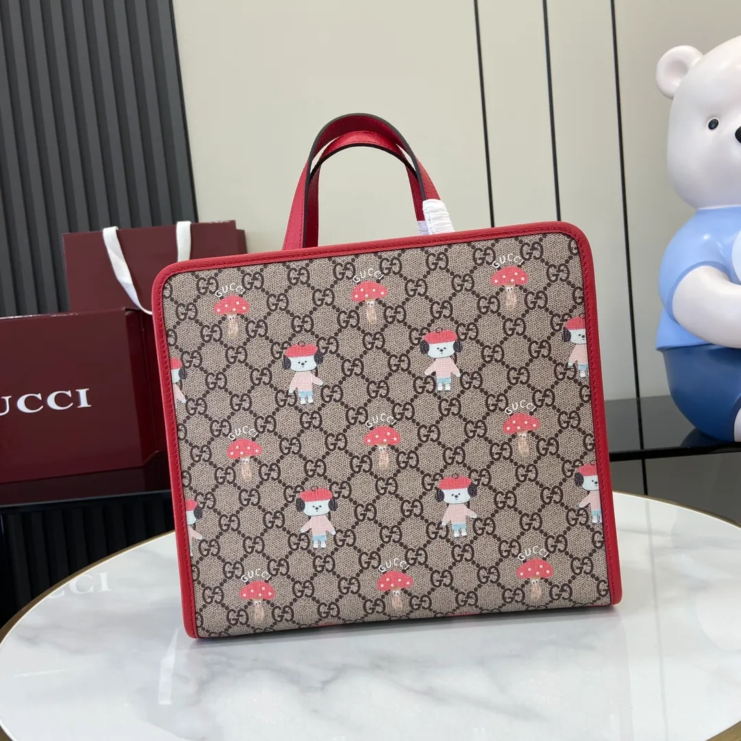 Children's printed GG tote bag
