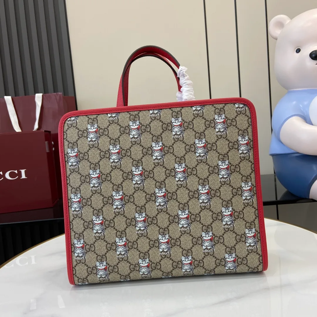 Children's printed GG tote bag - Image 3
