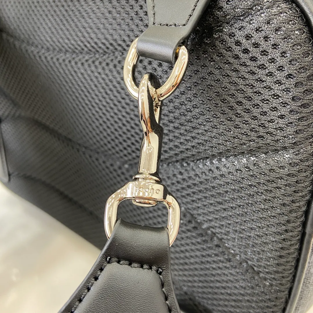 GG Black small slingbag in Black GG Canvas - Image 8