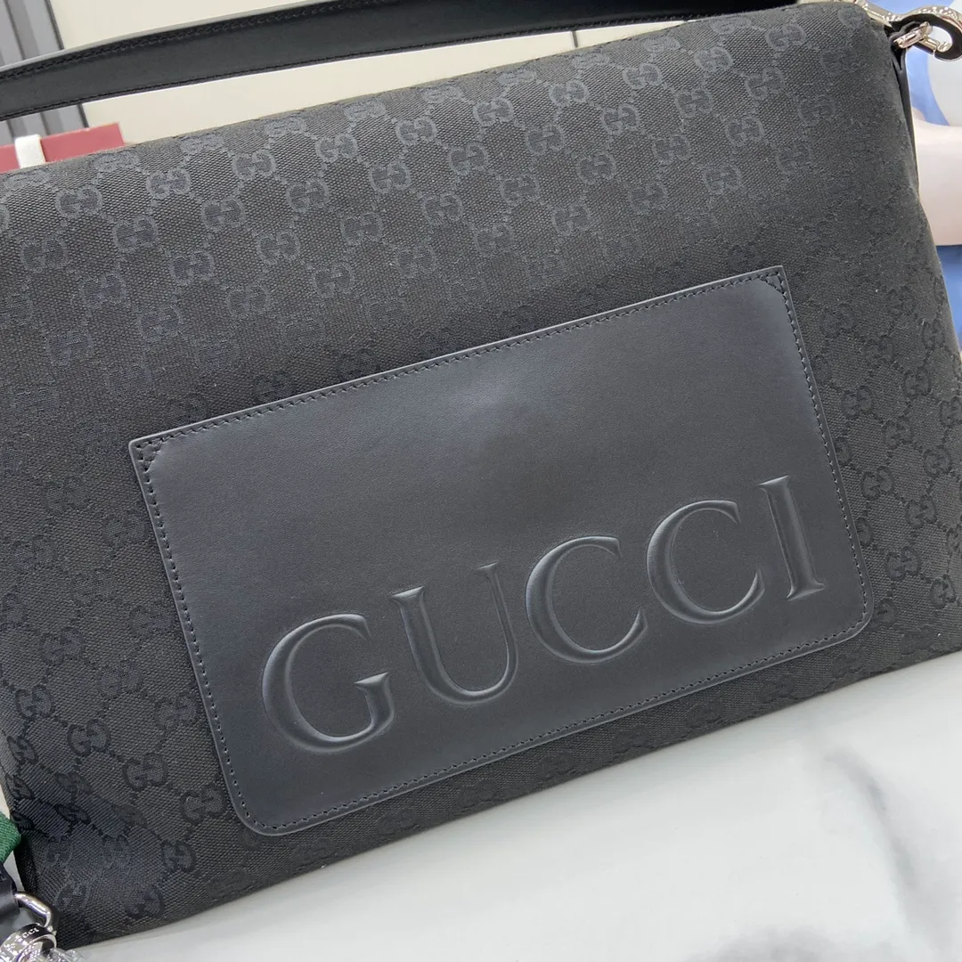 GG canvas large crossbody bag in Black GG Canvas - Image 8