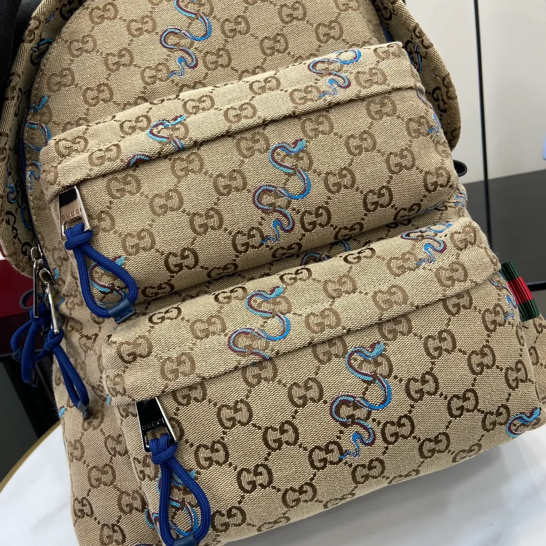 GG canvas medium backpack in Beige GG Canvas - Image 7