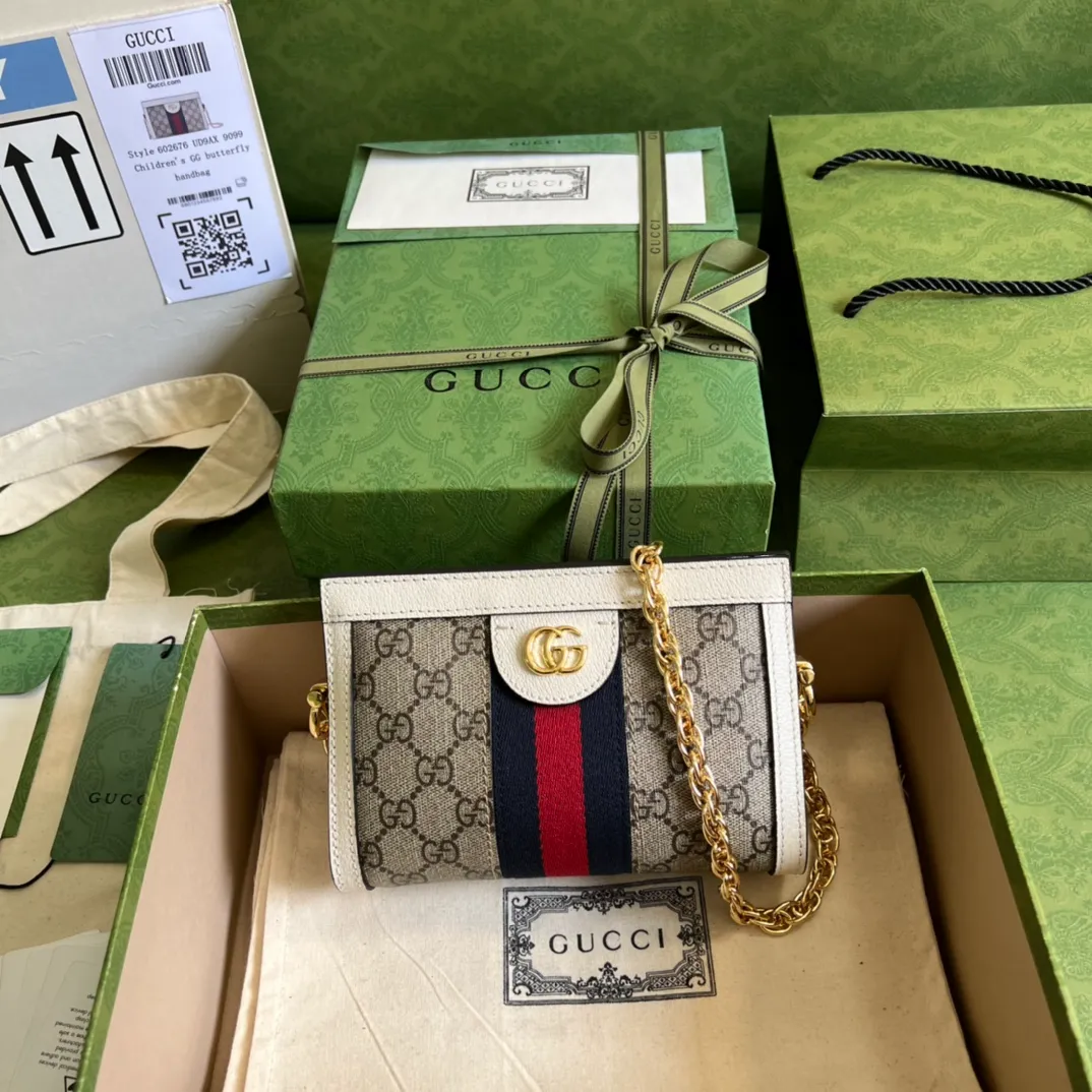 Gucci Neutral Ophidia Small GG Supreme Shoulder Bag - Image 3