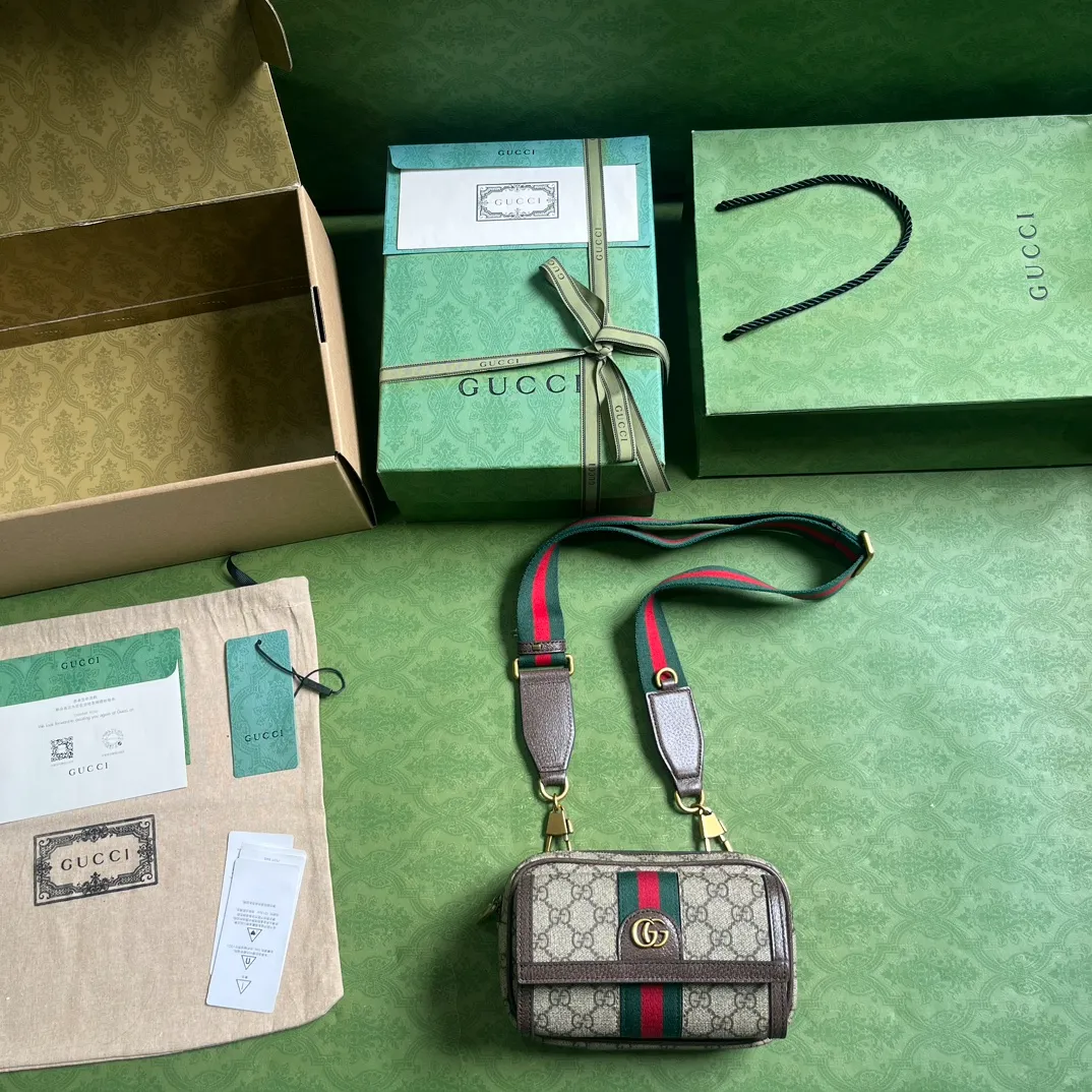 Gucci Small Ophidia Crossbody Crossbody Handheld Canvas - Image 2