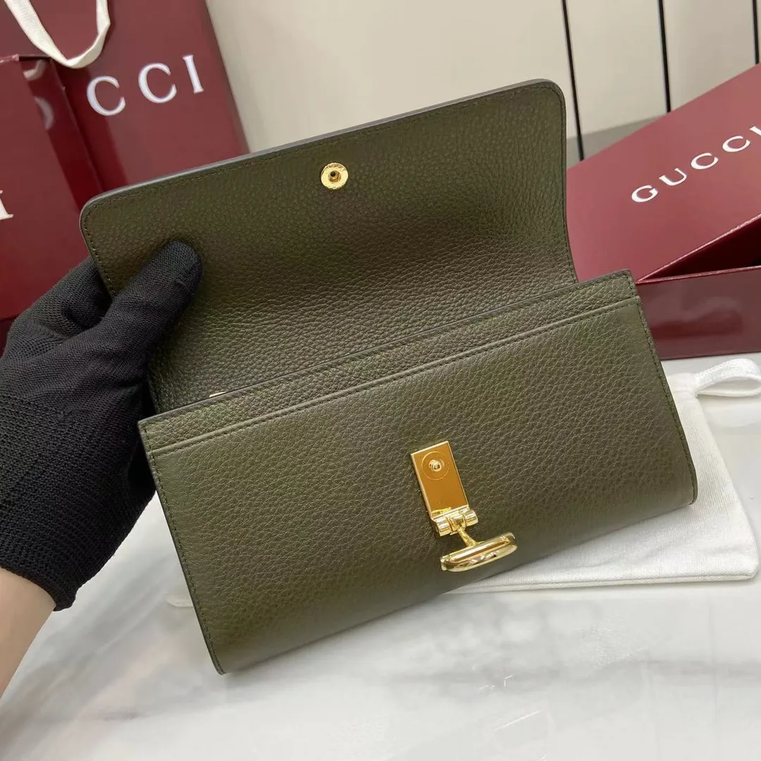 Gucci Softbit continental wallet in brown leather - Image 8