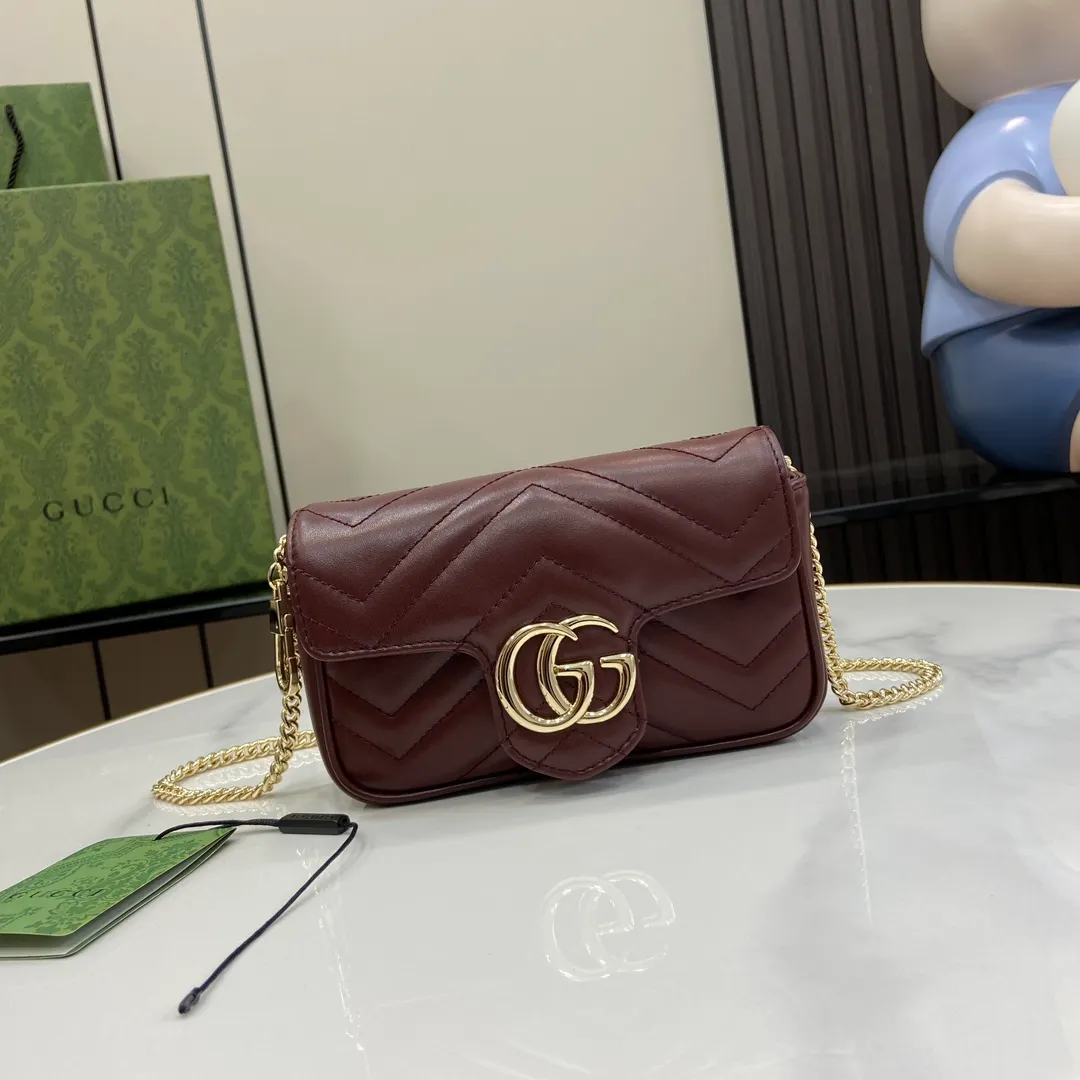 Gucci Super Mini GG Marmont Cross Body Bag