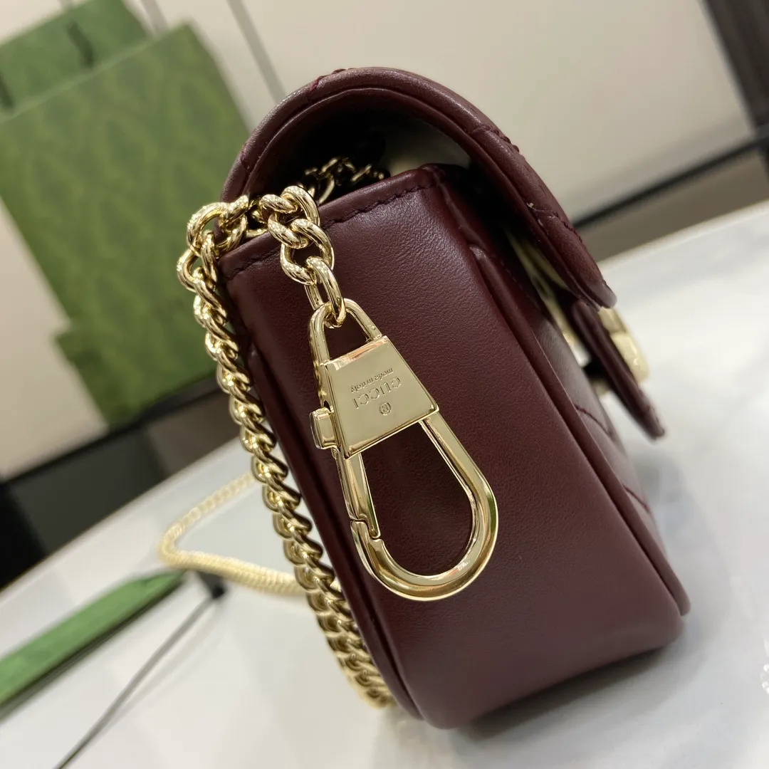 Gucci Super Mini GG Marmont Cross Body Bag - Image 9