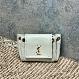 Nolita Mini Leather Shoulder Bag White