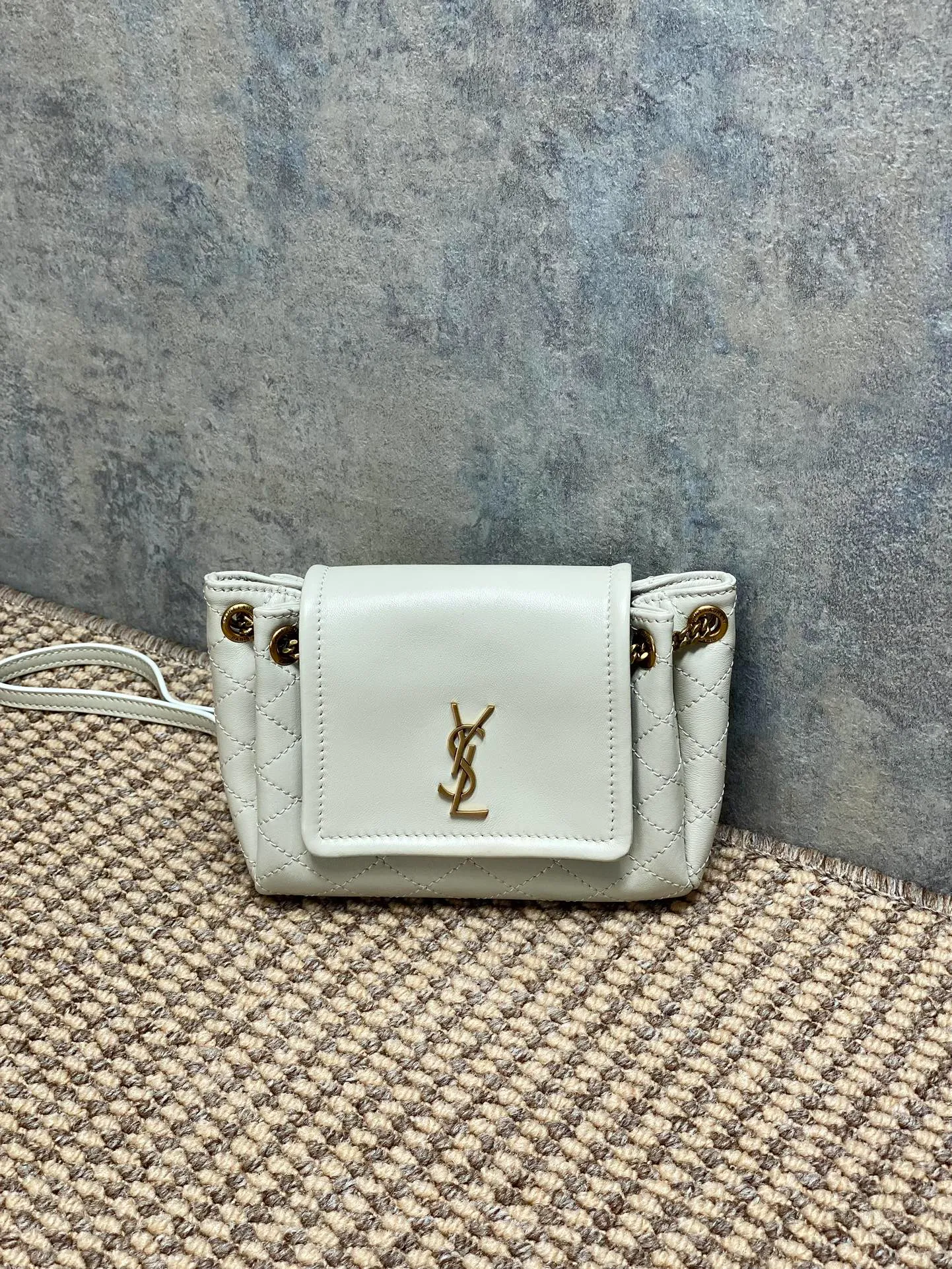 Nolita Mini Leather Shoulder Bag White