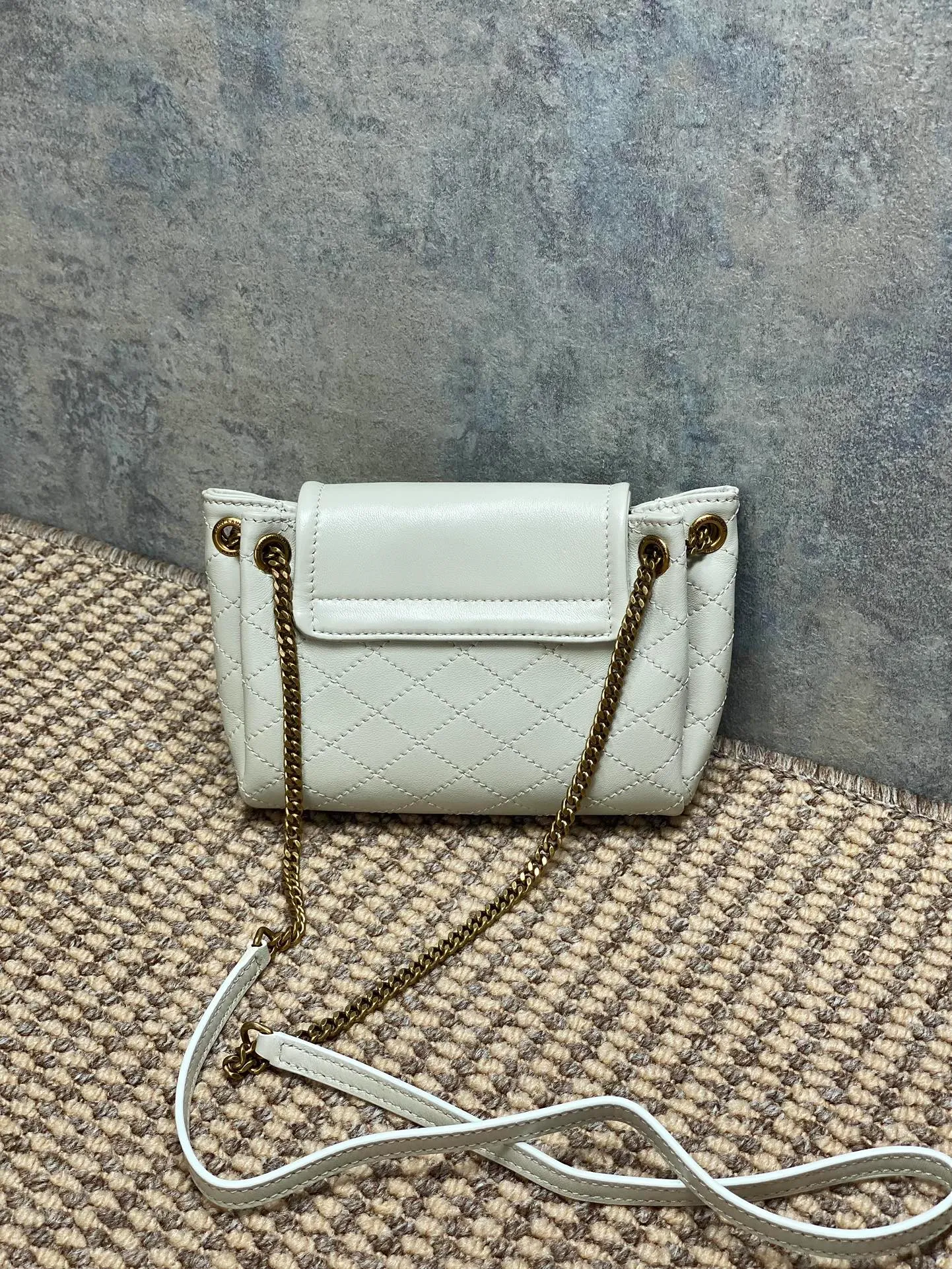 Nolita Mini Leather Shoulder Bag White - Image 4