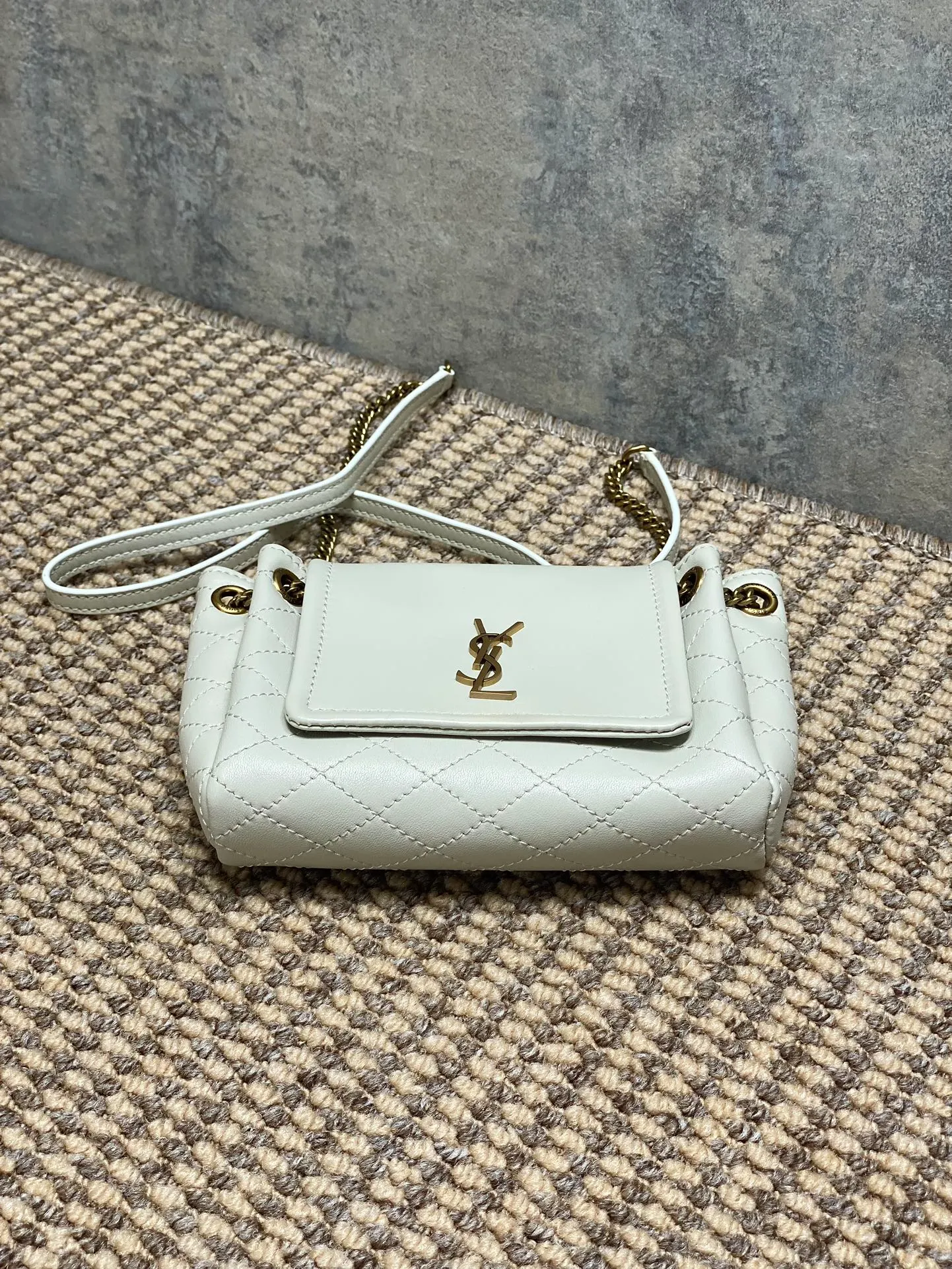 Nolita Mini Leather Shoulder Bag White - Image 5