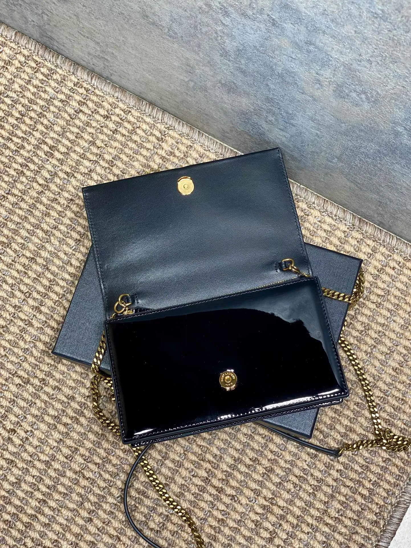 Saint Laurent Black Patent Leather Small Kate Tassel Crossbody Bag - Image 7