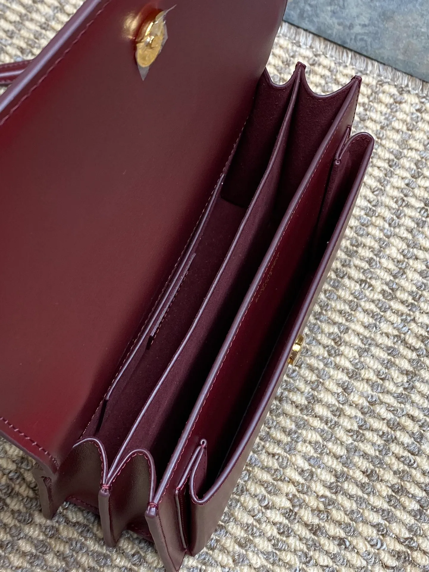 Saint Laurent Burgundy Leather Medium Sunset Shoulder Bag Saint Laurent Paris - Image 2