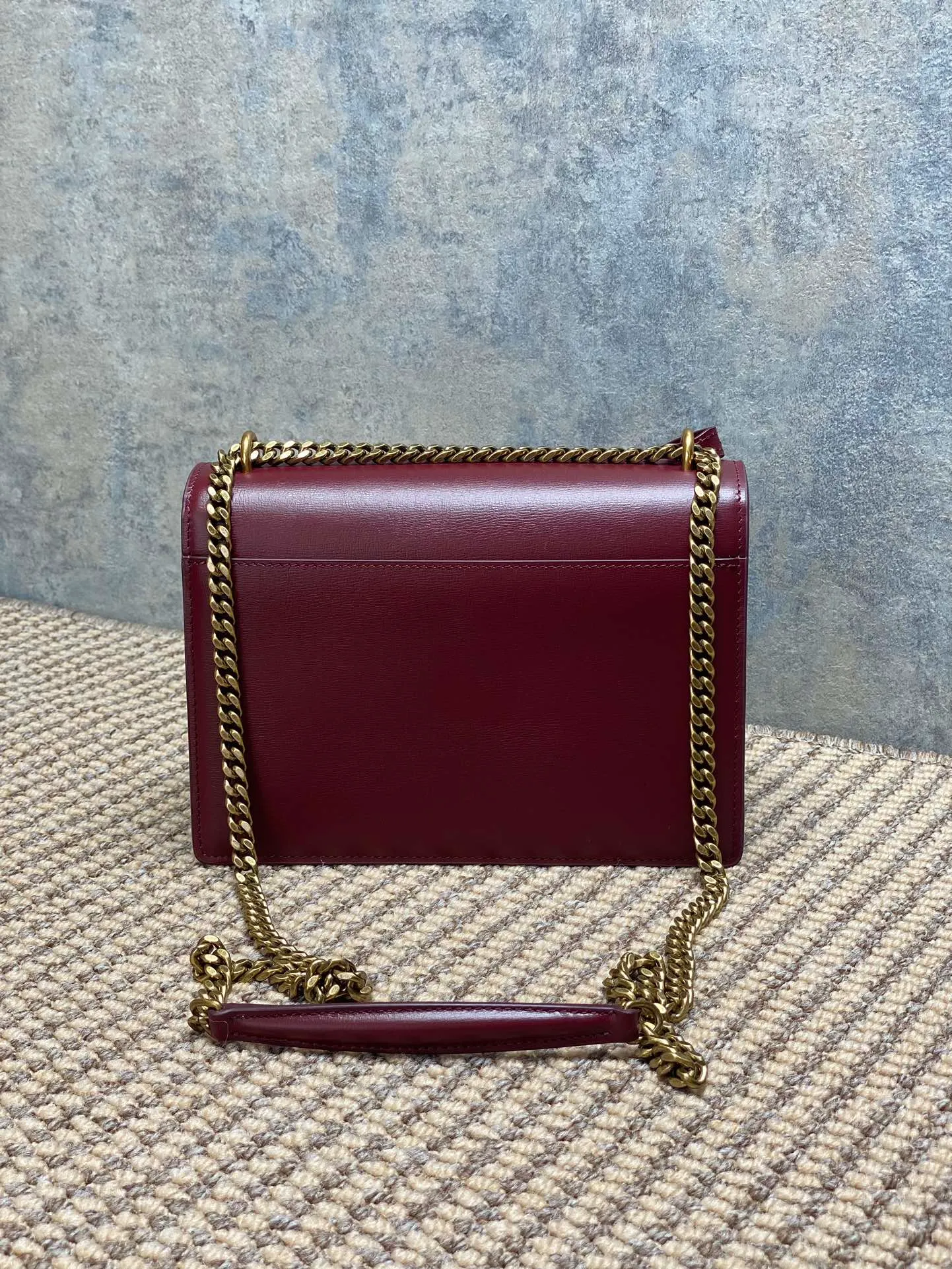 Saint Laurent Burgundy Leather Medium Sunset Shoulder Bag Saint Laurent Paris - Image 4