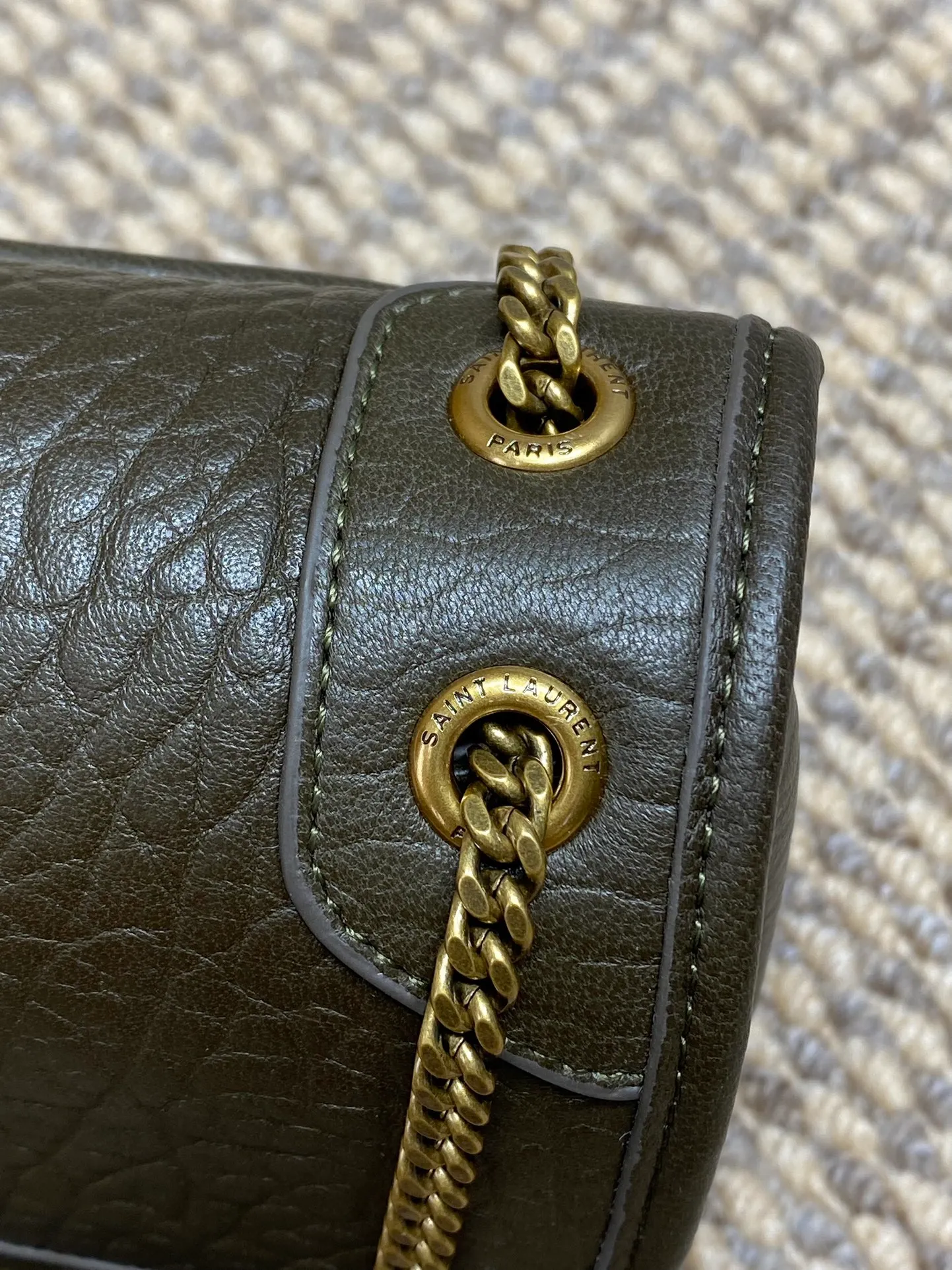Saint Laurent Designer Green Handbags - Image 9
