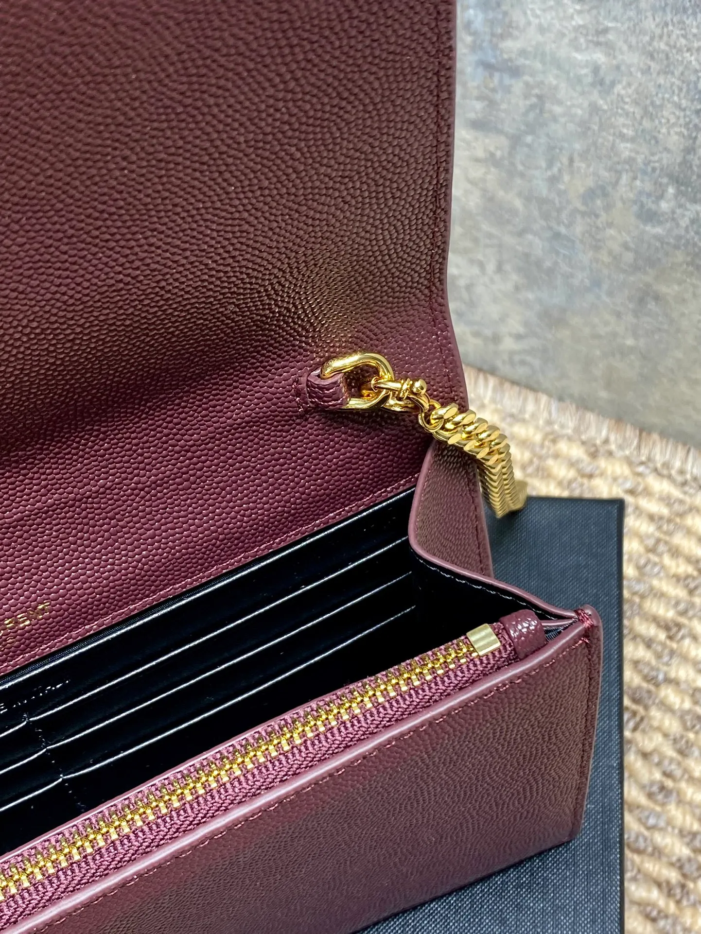 Saint Laurent Kate Magnetic Closure Shoulder Bag Medium Black Leather - Image 10