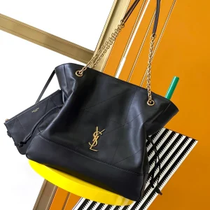 Saint Laurent Monogram Matelassé Leather Pouch in Petrol Green