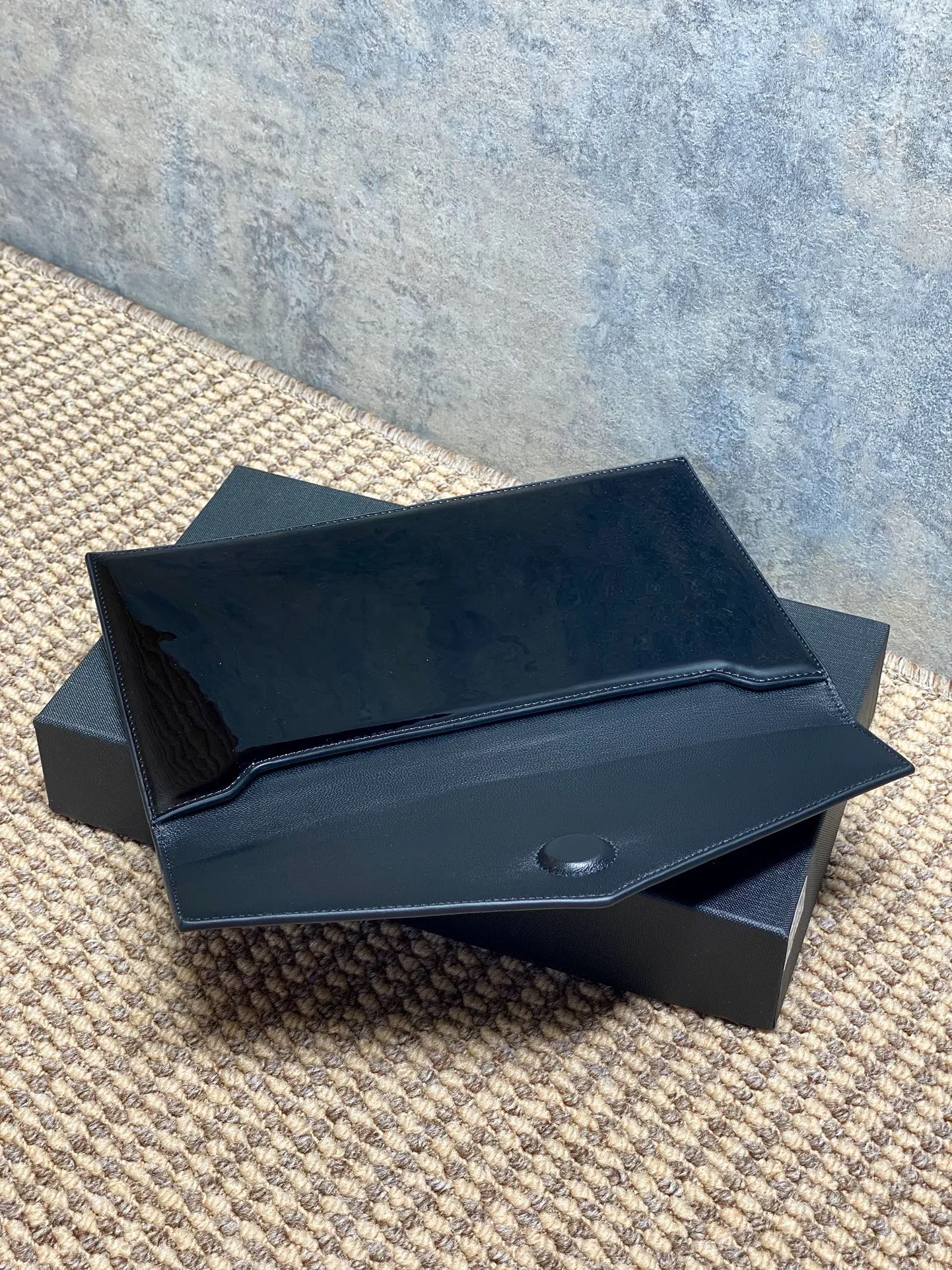 Saint Laurent Uptown Pouch In Patent Leather - Image 9
