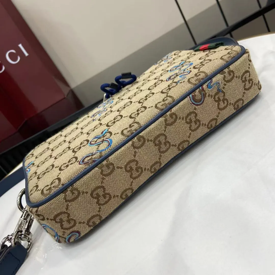 Small Embroidered Snake Crossbody Bag - Image 5