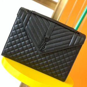 SAINT LAURENT Large Tri-Quilted Matelasse Grain de