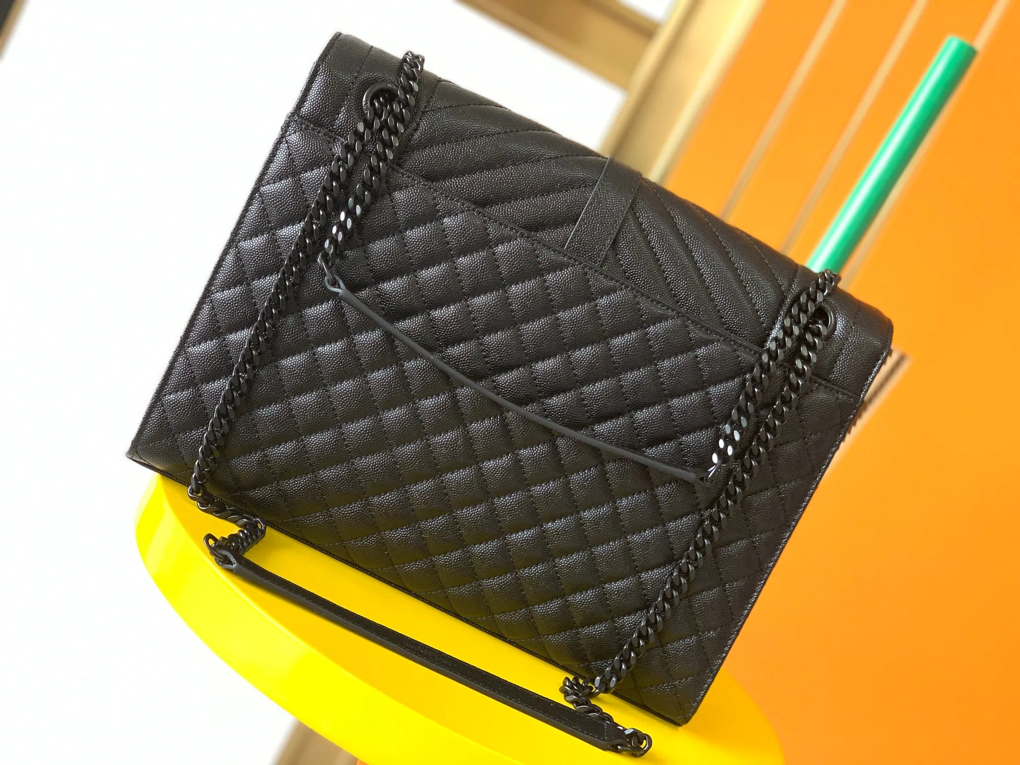 SAINT LAURENT Large Tri-Quilted Matelasse Grain de - Image 5