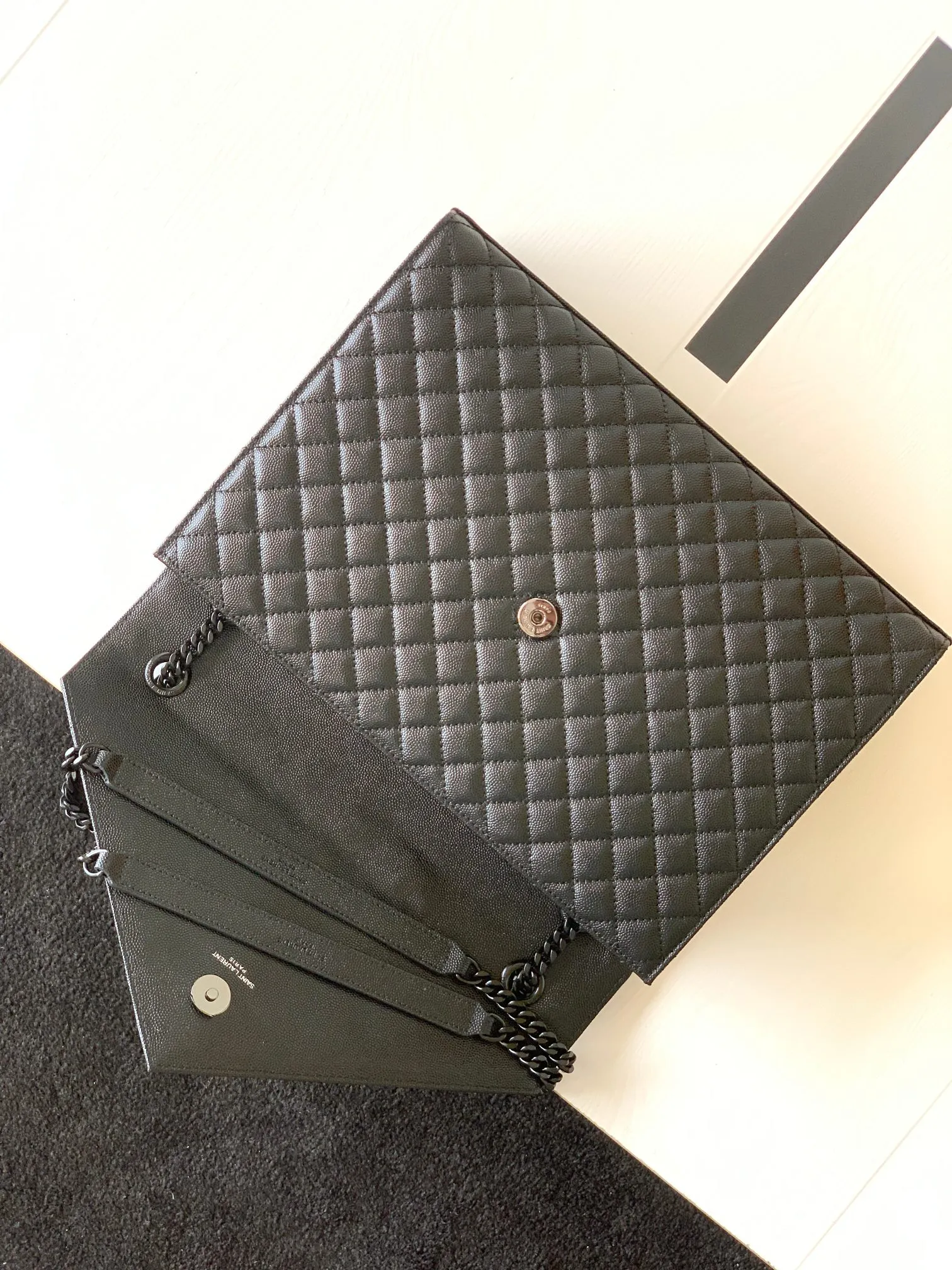 SAINT LAURENT Large Tri-Quilted Matelasse Grain de - Image 6