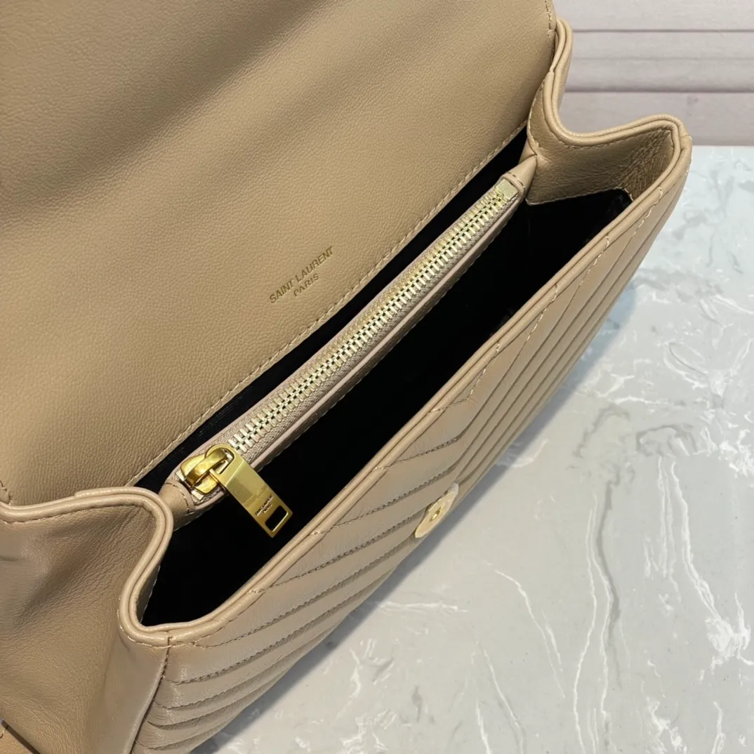 Saint Laurent Medium College Top-Handle Matelassé Shoulder Bag - Image 5