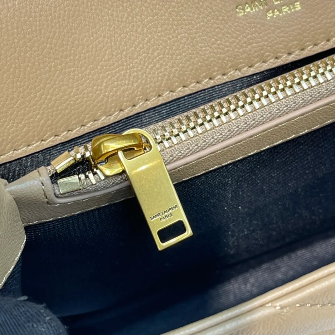 Saint Laurent Medium College Top-Handle Matelassé Shoulder Bag - Image 6