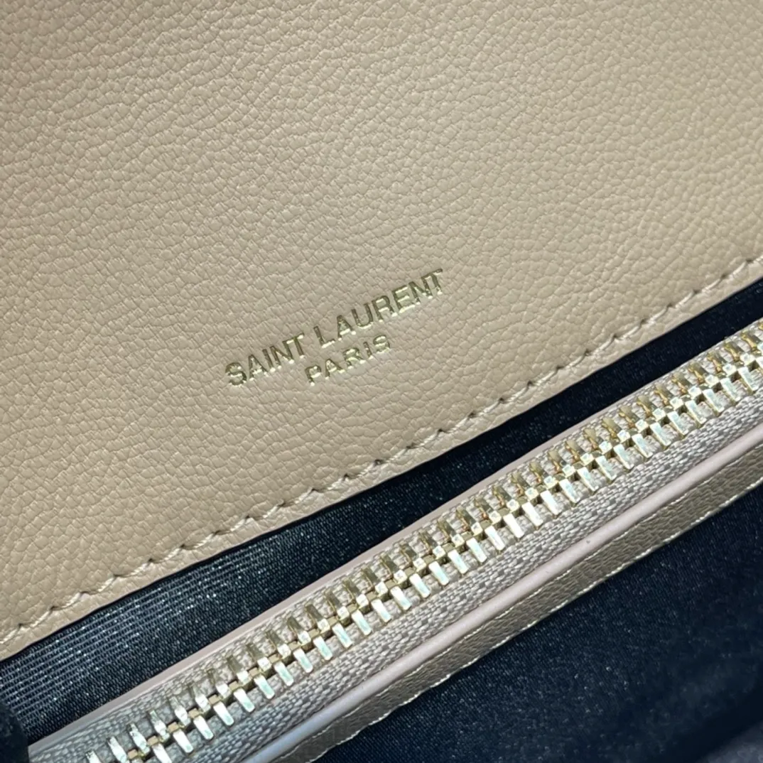 Saint Laurent Medium College Top-Handle Matelassé Shoulder Bag - Image 9