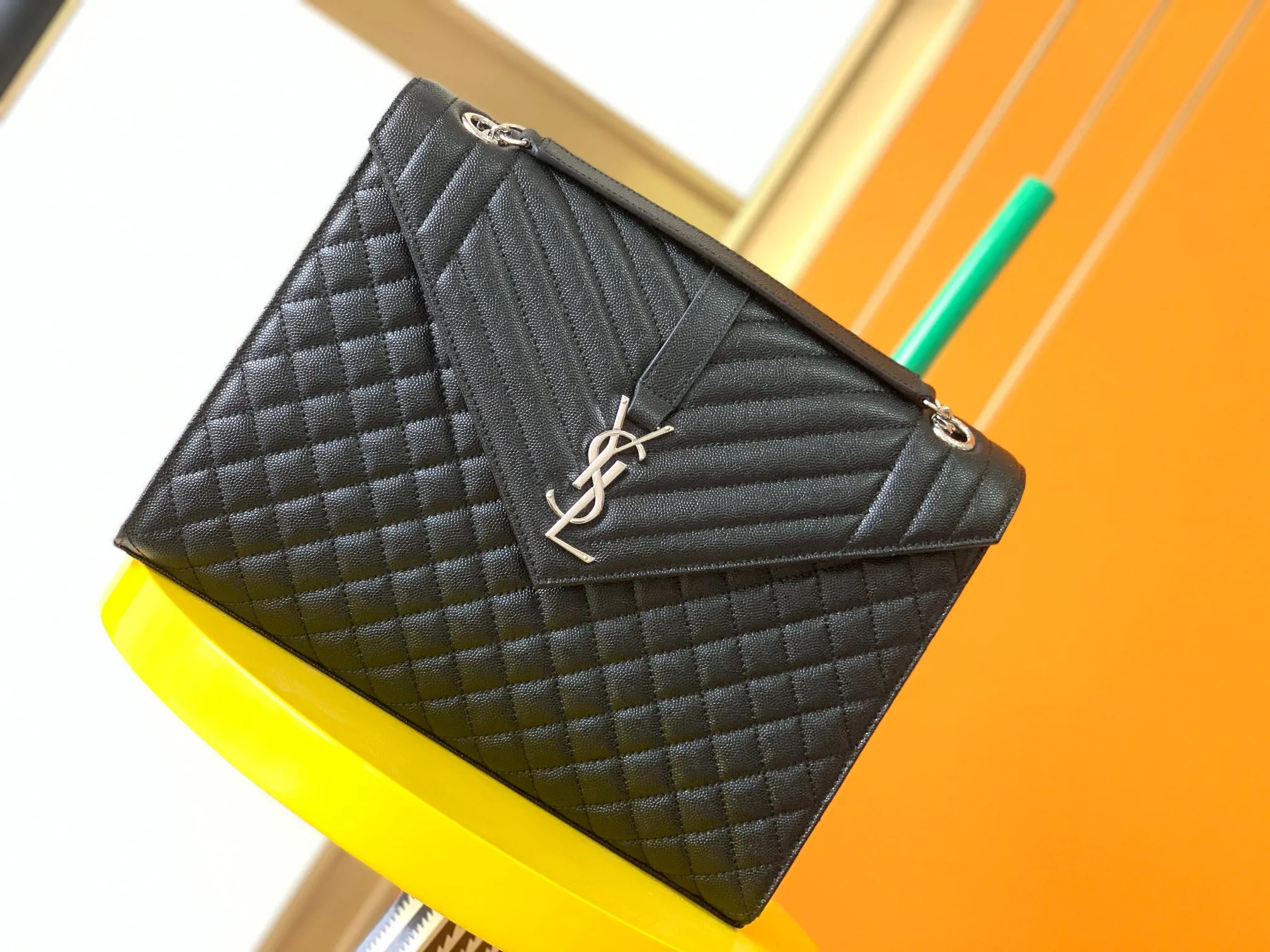 Saint Laurent Quilted Envelope Large