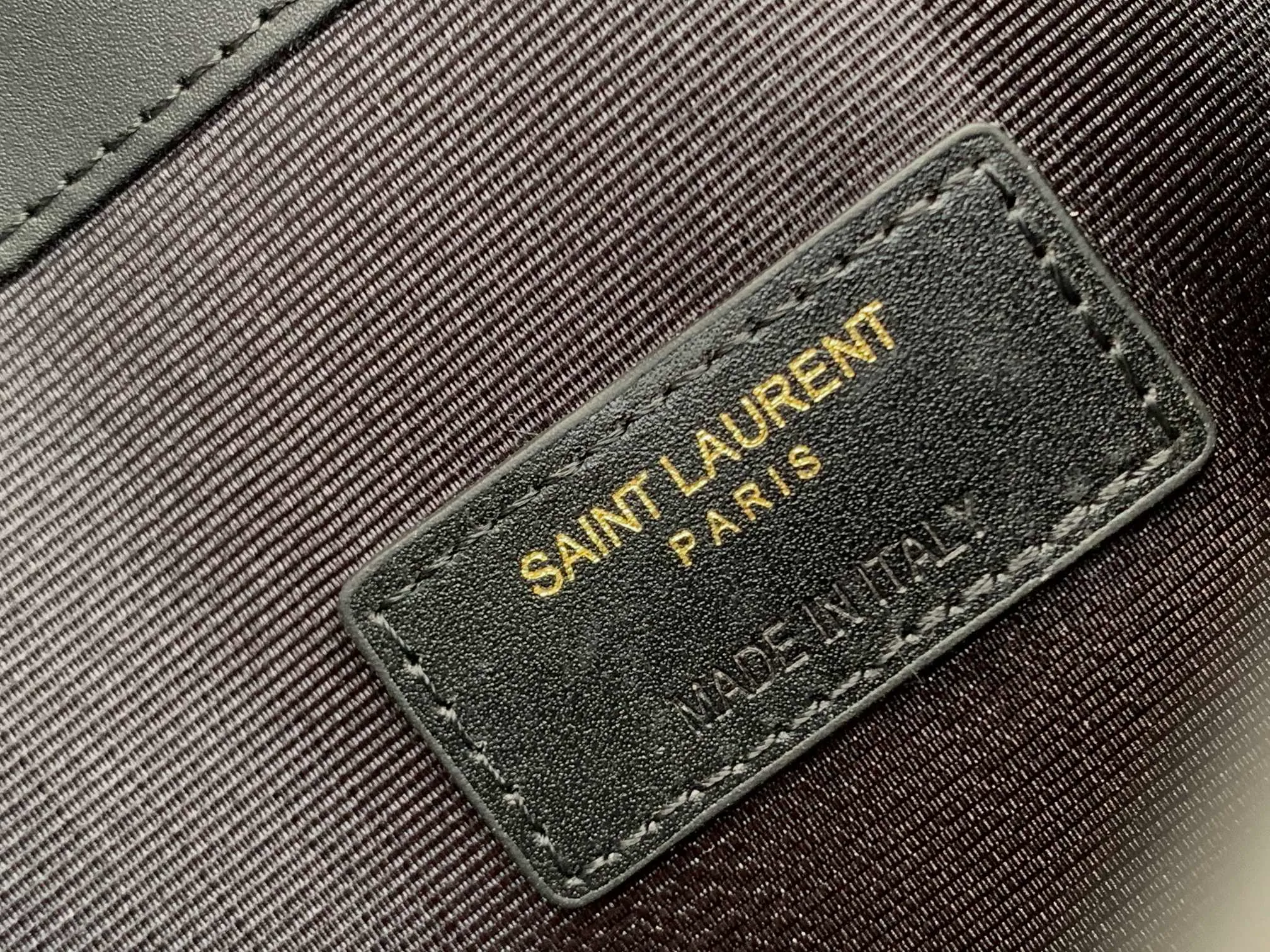 Saint Laurent Uptown Pouch Grain de Poudre Black in Calfskin Leather with Gold-tone - Image 8
