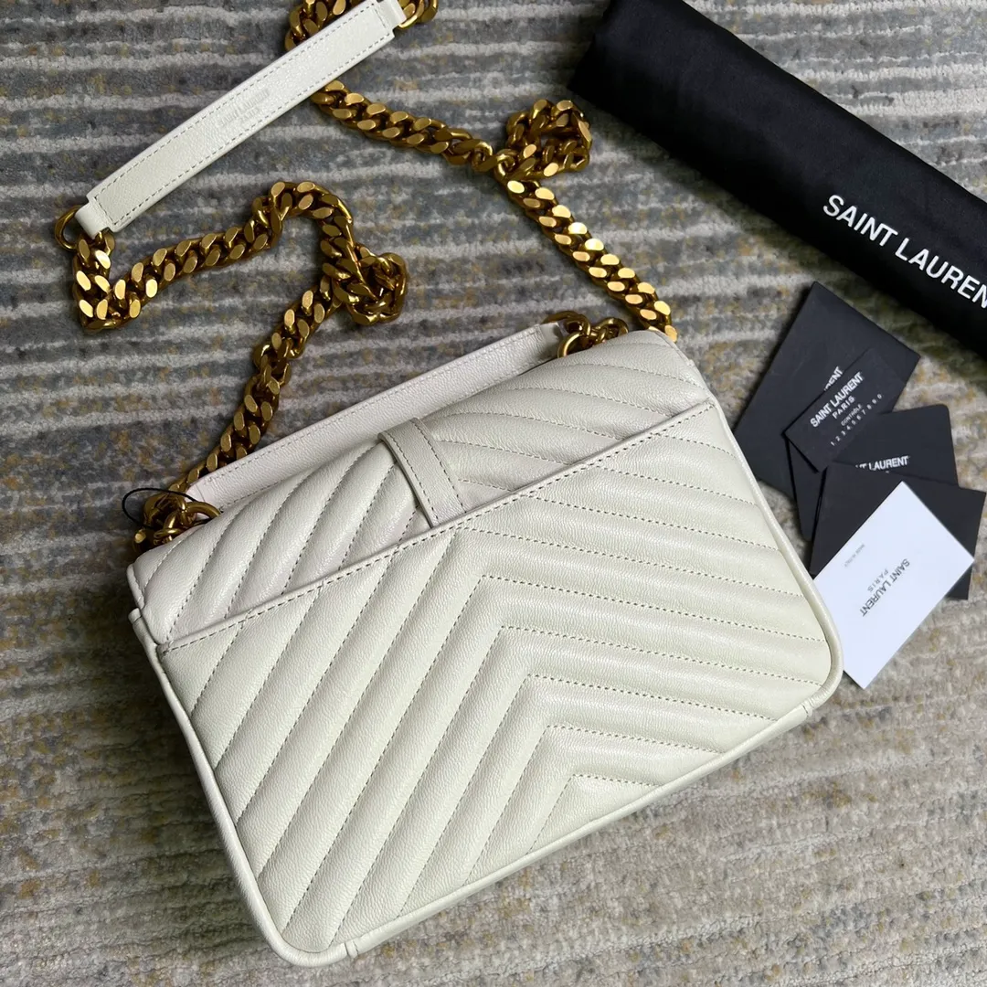 YSL College Bag White Small - Image 2