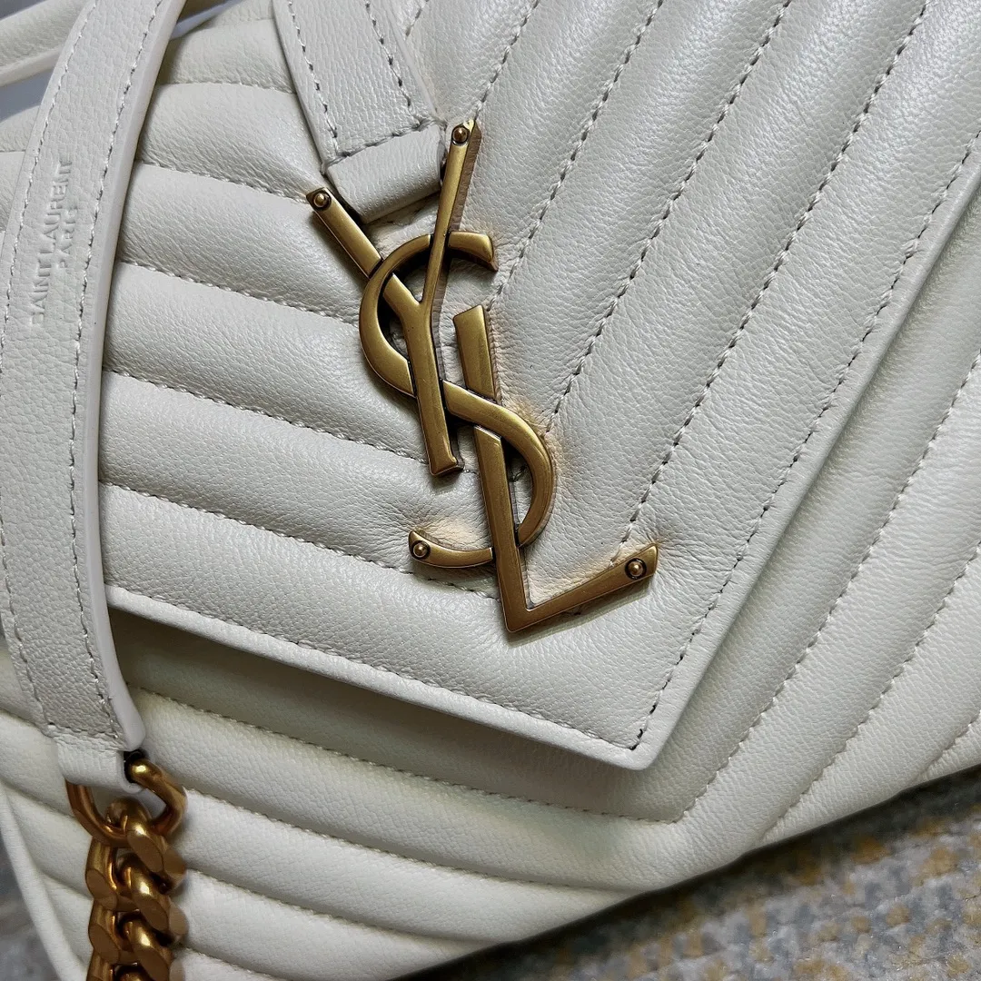 YSL College Bag White Small - Image 4