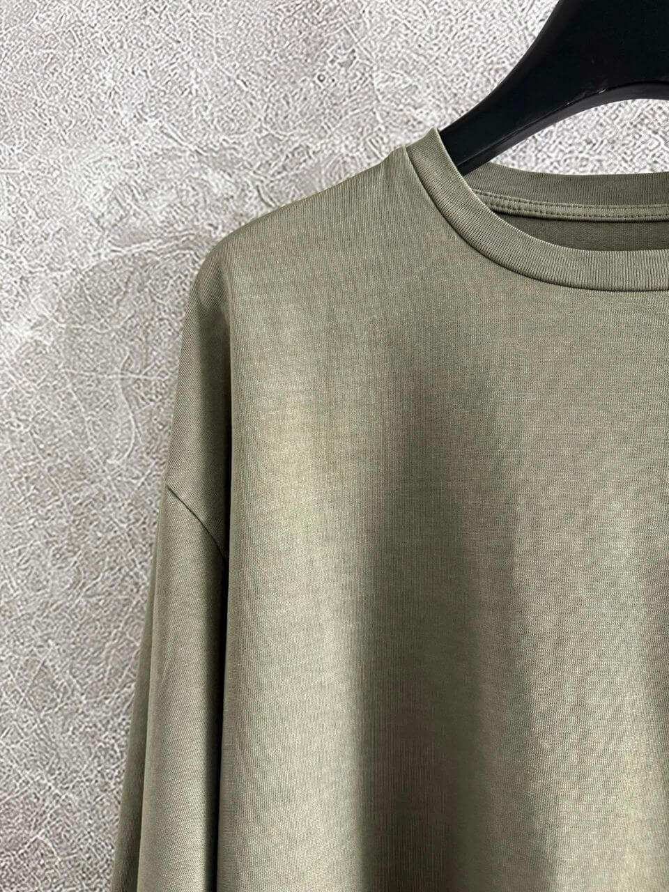 Miu Miu Olive Green Garment-dyed T-shirt - Image 3