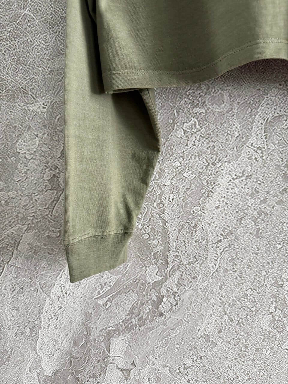 Miu Miu Olive Green Garment-dyed T-shirt - Image 5
