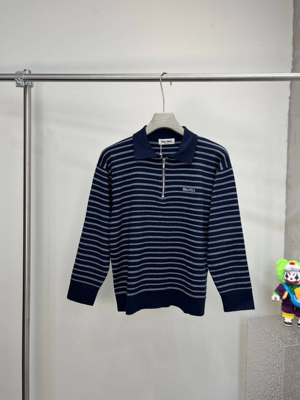 Miu Miu Striped Polo Shirt