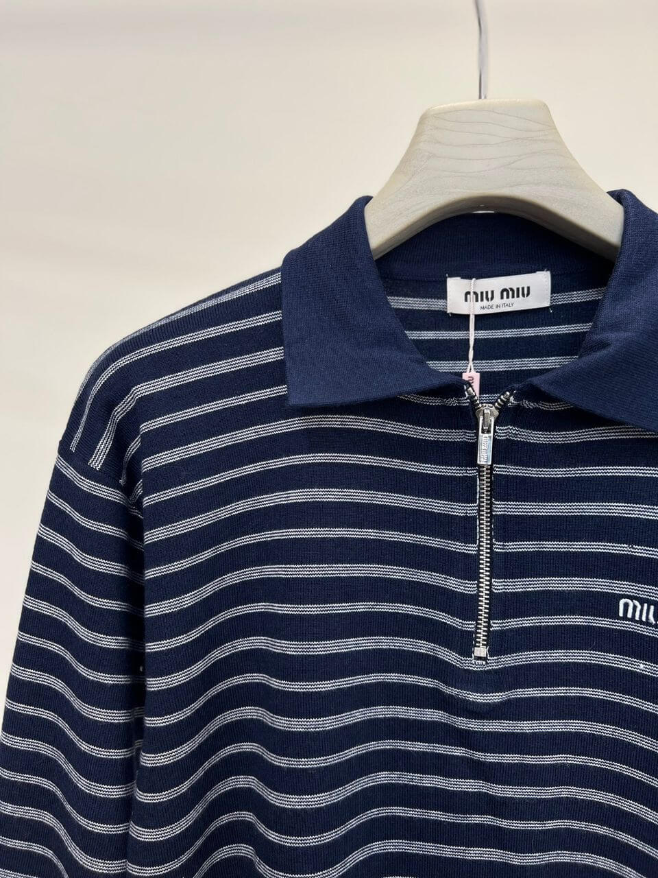 Miu Miu Striped Polo Shirt - Image 2