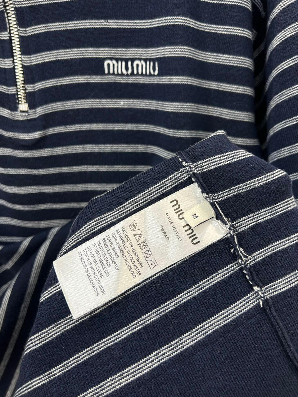 Miu Miu Striped Polo Shirt - Image 4