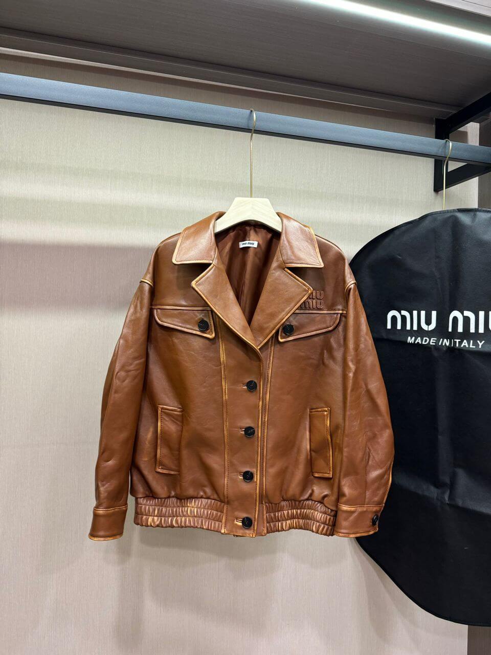 Miu Miu Nappa Leather Jacket