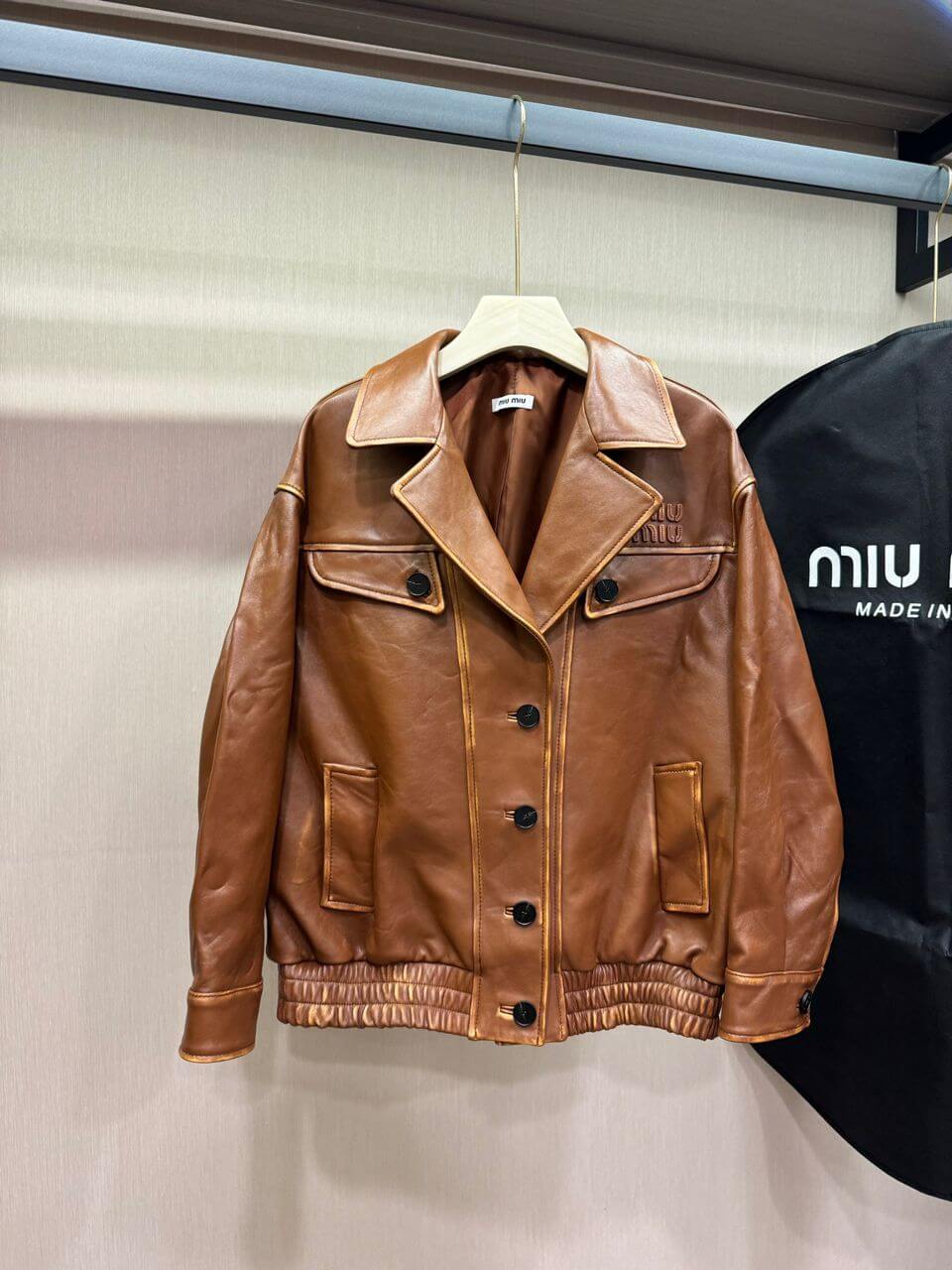 Miu Miu Nappa Leather Jacket - Image 2
