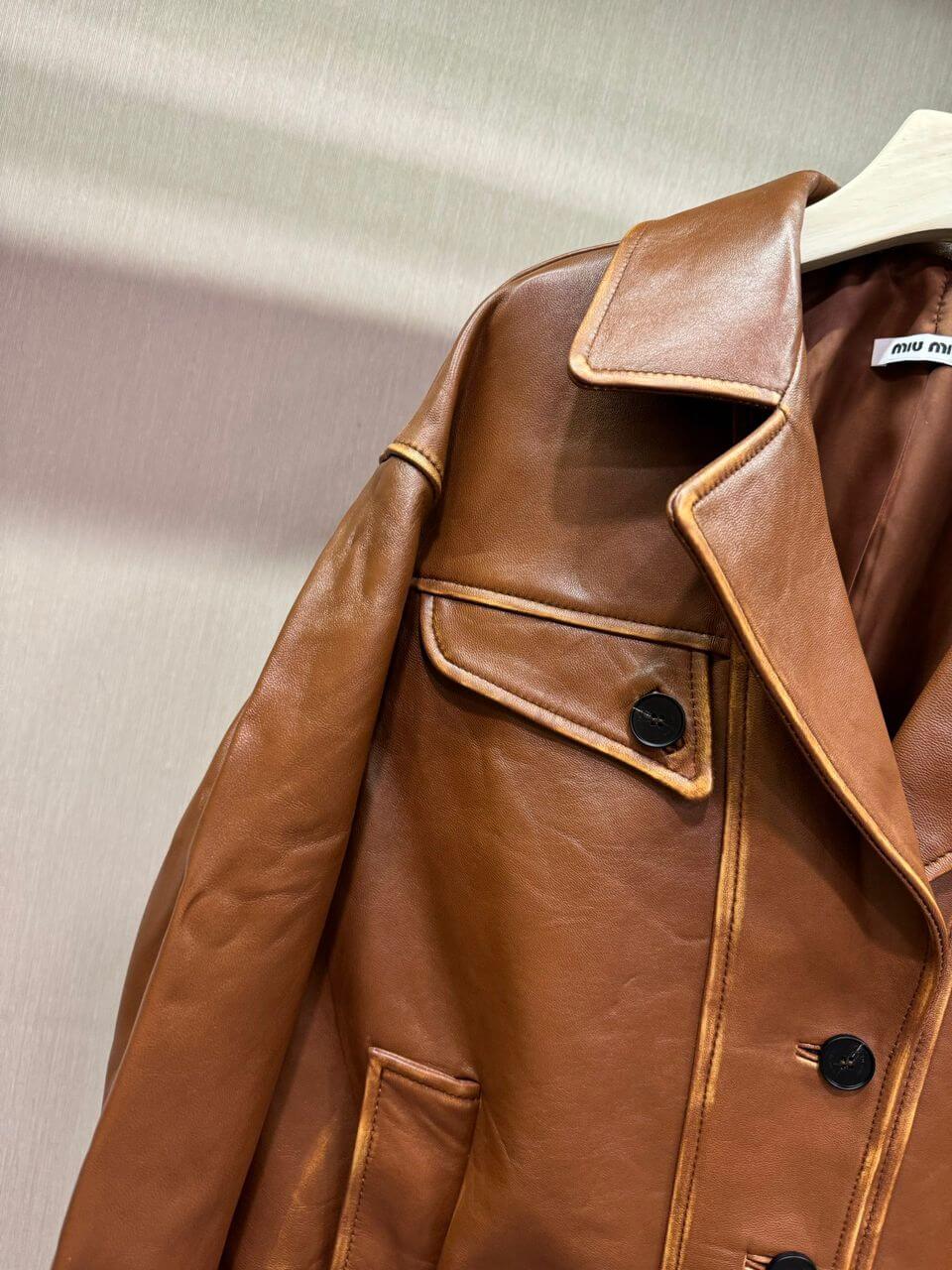Miu Miu Nappa Leather Jacket - Image 4